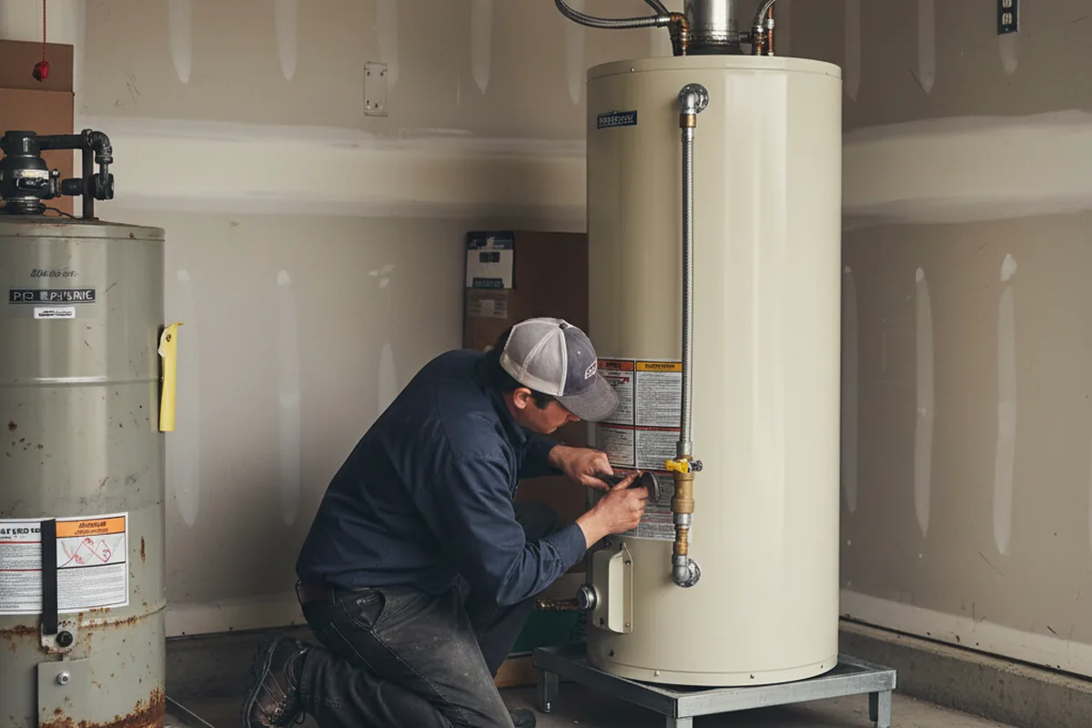 Water heater and shutoff valve replacement in Taylorstown
